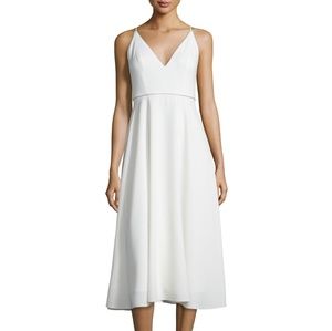 Halston Heritage - Midi Dress with Silver Details bridal